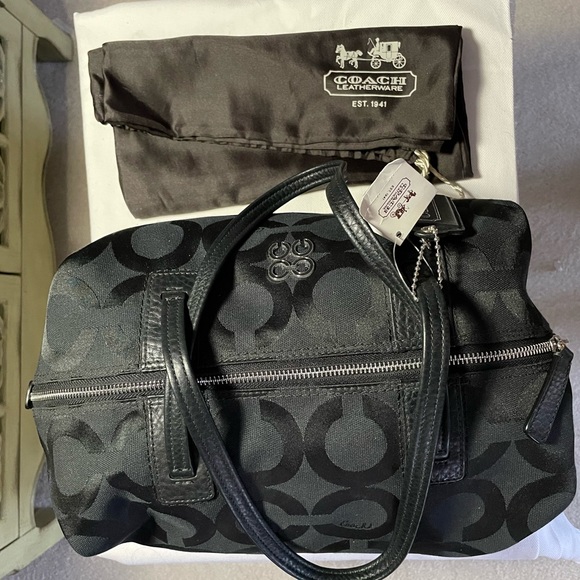 NWT COACH OPA SATCHEL BLACK DUST BAG - Picture 5 of 7